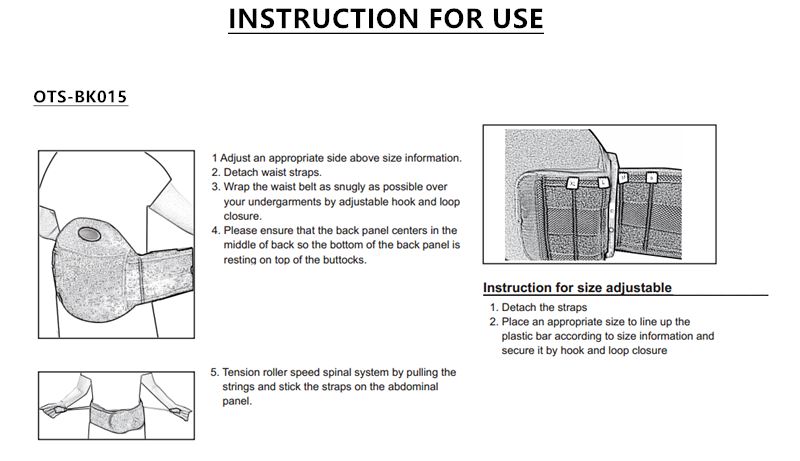 Back Braces With Panel